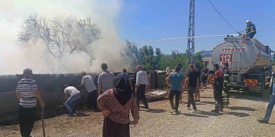 Kozan’da çıkan yangında 1 kişi hastaneye kaldırıldı, 20 küçükbaş hayvan son anda kurtuldu