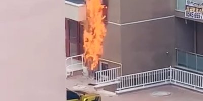 Doğal gaz sızıntısı yangına neden oldu