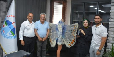 Saimbeyli Kelebeği sanata dönüştü