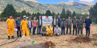 15 Temmuz Şehitleri için Saimbeyli’de fidanlar toprakla buluştu