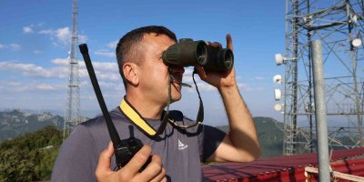 Yangına duyarlı dijital gözler yeşil vatan nöbetinde