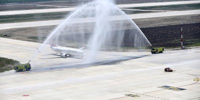 Çukurova Uluslararası Havalimanı'na ilk uçak indi