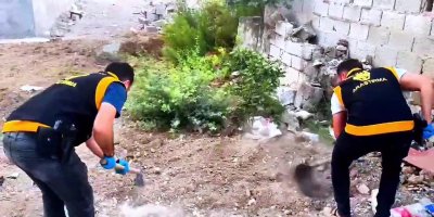 Toprağın altından cephanelik çıktı