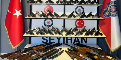 Adana'da 61 ruhsatsız silah ele geçirildi, 213 suçlu da yakalandı