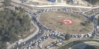 Adana da Okul Önlerindeki Denetimler Havadan Kontrol Edildi