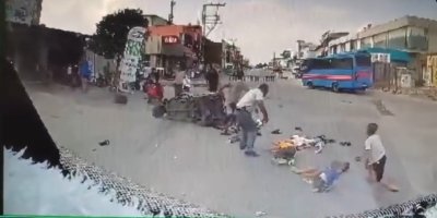 10 yaşındaki çocuğun kullandığı elektrikli bisiklete dolmuş çarptı