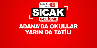 Adana'da okullar yarın da tatil