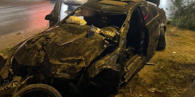 Trafik kazası anbean görüntülendi