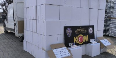 Adana'da 1 milyon 800 bin gümrük kaçağı makaron ele geçirildi