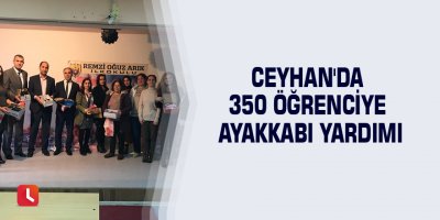 Ceyhan'da 350 öğrenciye ayakkabı yardımı