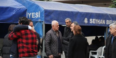 Otel yangınında ölen 4 kişilik Adanalı aile için taziye çadırı kuruldu