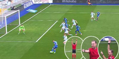 Rizespor - Adana Demirspor maçında ilginç olay: Önce ofsayt, sonra gol, sonra tekrar ofsayt verildi!
