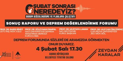 Büyükşehir’den 4 Şubat Salı günü Deprem Çalıştayı