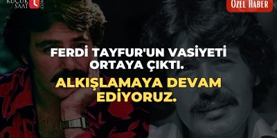 Ferdi Tayfur'un vasiyeti ortaya çıktı. Alkışlamaya devam ediyoruz.
