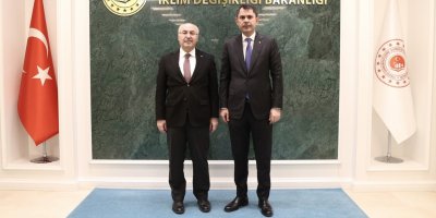 Bakan Murat Kurum ile Adana Valisi Yavuz Selim Köşger bir araya geldi.