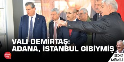 Vali Demirtaş: Adana, İstanbul gibiymiş