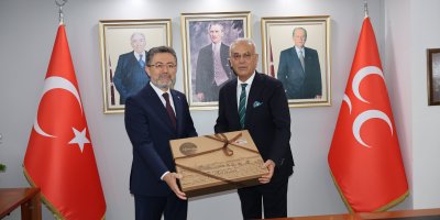 MHP İl Başkanı Yusuf Kanlı Bakan İbrahim Yumaklı’ya üreticilerin sorunlarını iletti