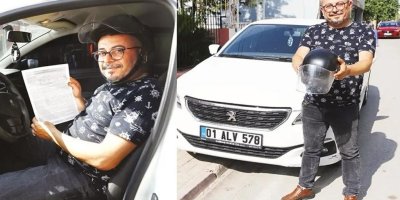 Otomobil sürücüsüne kask cezası... Gerçek Mobese'de ortaya çıktı