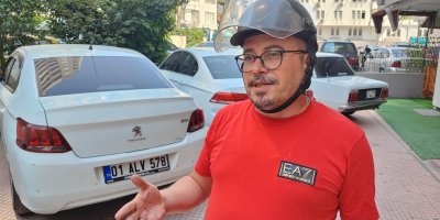 Otomobil sürücüsüne ‘kask' cezası şoku