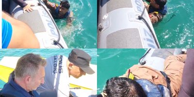 Adana'da uçağın suya düşme anı kamerada