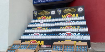 Adana'da 400 litre sahte içki ele geçirildi