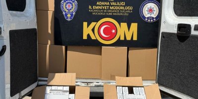 Adana'da 6 milyon 500 bin makaron ele geçirildi
