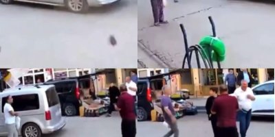 Deprem anındaki panik, güvenlik kamerasına yansıdı