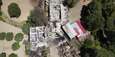 Kozan'daki yangında hasar tespit çalışmaları yapıldı