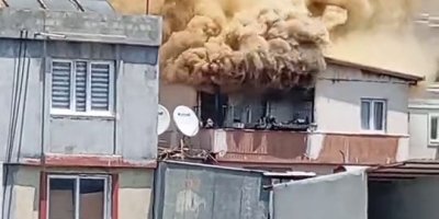 Adana'da korkutan ev yangını