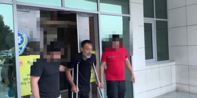 Polisi gören torbacı damdan atlayıp ayağını kırdı