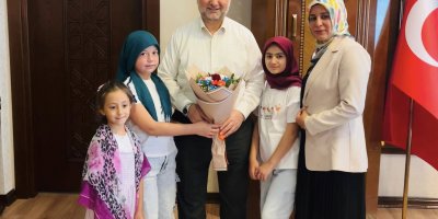 Minik yüreklerden, Müftü Taşcı’ya ziyaret 