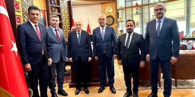 MHP'li başkanlardan, Genel Başkan Bahçeli'ye ziyaret 