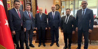 Yusuf Kanlı ve belediye başkanlarından Devlet Bahçeli’ye ziyaret