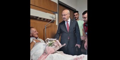 Vali Köşger, Adana’da tedavi gören Filistinli hastaları ziyaret etti 