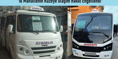 Güney Adana’da, dolmuş hatlarının kaldırılmasına tepki gösterildi