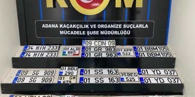 Adana'da 27 sahte plaka ele geçirildi