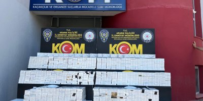 Adana'da 12 milyon makaron ve 725 kilogram tütün ele geçirildi