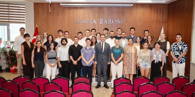 Uluslararası hukuk öğrencileri, Adana Barosu’nu ziyaret etti