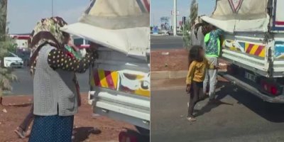 Kırmızı ışıkta duran kamyonetten biber çaldılar