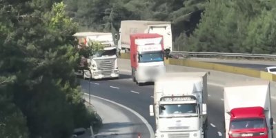 Sol şeridi ihlal eden tır ve kamyon sürücülerine para cezası