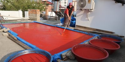 Adana'da damlar kırmızıyla renklendi: Güneşle pişen emek