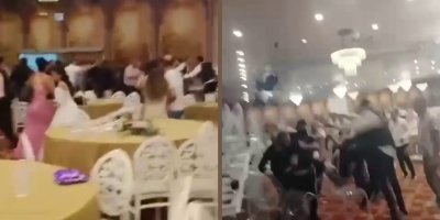 Düğünde kavga çıktı, tekmeler havada uçtu!