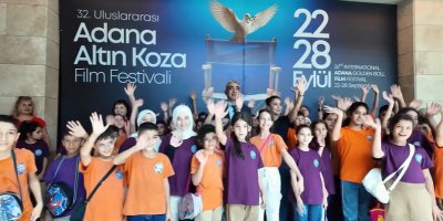 Altın Koza Film Festivali'nde, çocuklara sinema keyfi yaşatıldı