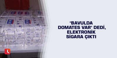 "Bavulda domates var" dedi, elektronik sigara çıktı