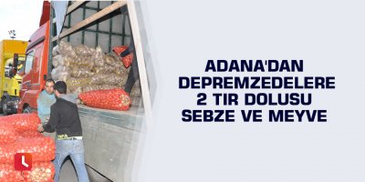 Adana'dan depremzedelere 2 tır dolusu sebze ve meyve
