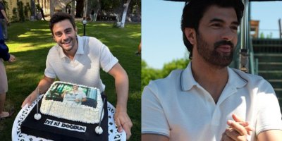 "Bereketli Topraklar" dizi setinde, çifte doğum günü kutlaması!