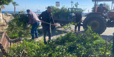 Yumurtalık'ta bayraklar yenileniyor, temizlik çalışmalarıyla ilçe pırıl pırıl oluyor
