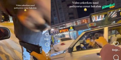 Kozan'da silahla "şaka" videosu çeken gençler polisi karşılarında görünce panik yaşadı