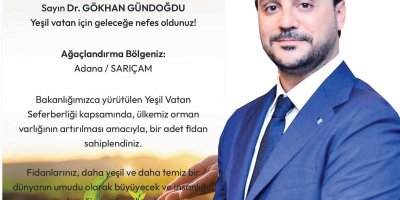 Dr. Gündoğdu'dan Yeşil Vatan'a destek!