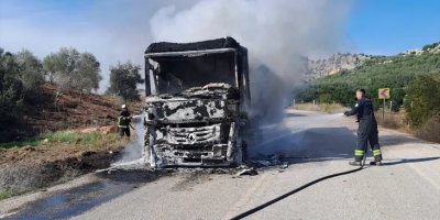 Adana'da tırda çıkan yangın söndürüldü